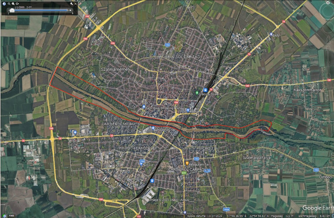 Someșul din Satu Mare harta