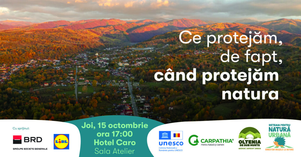 Comunicat de presă - Ce protejăm, de fapt, când protejăm natura / Conferință despre beneficiile reale ale naturii pentru oameni 2 FBev CeProtejam RNU oct2026 v1.1 FB copy